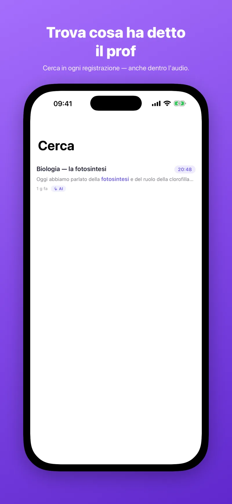 Ricerca tra le lezioni